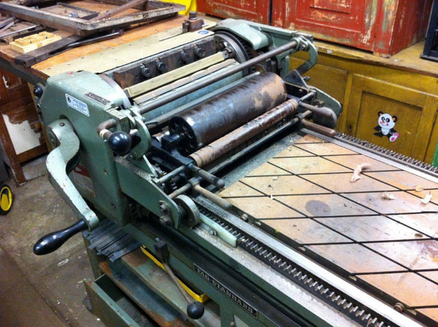 Press before restoration